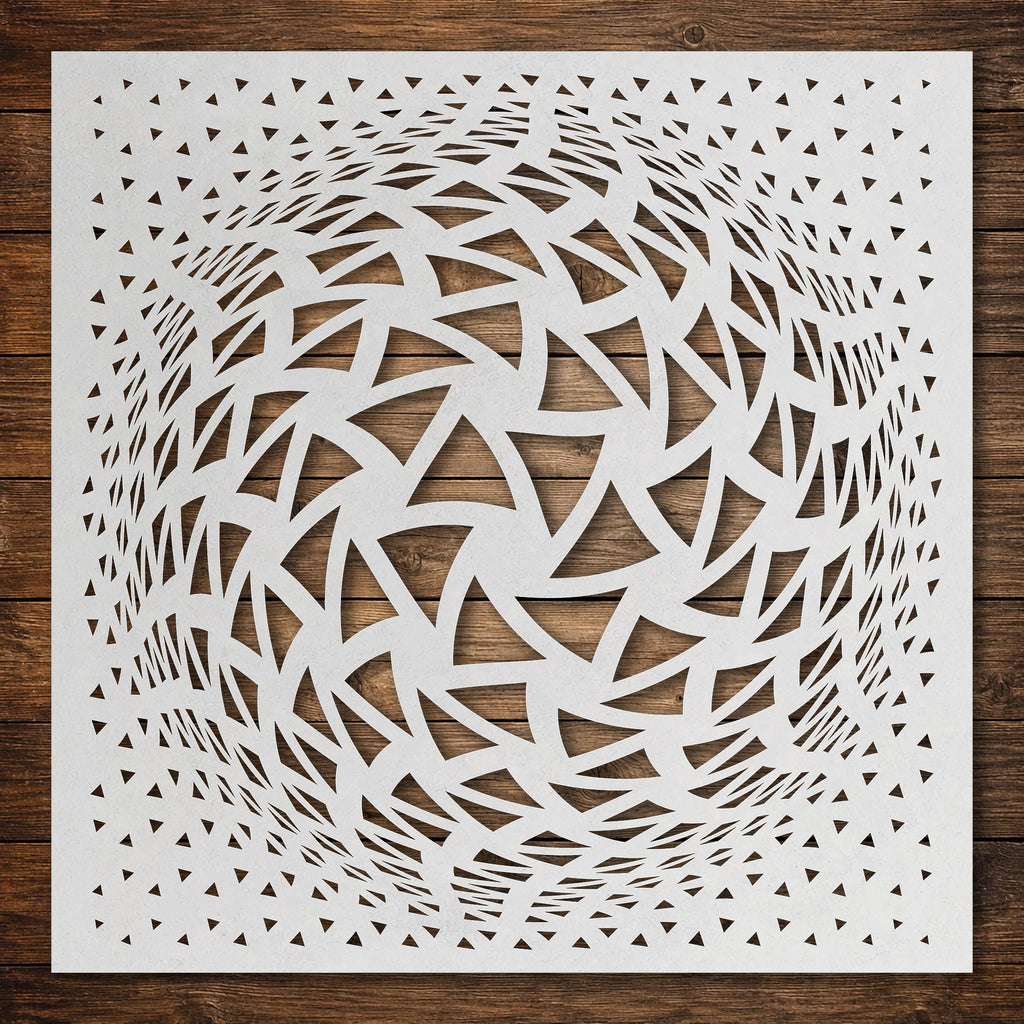 Geometric Grid #15 Stencil reusable Mylar stencil, 300 x 300 mm