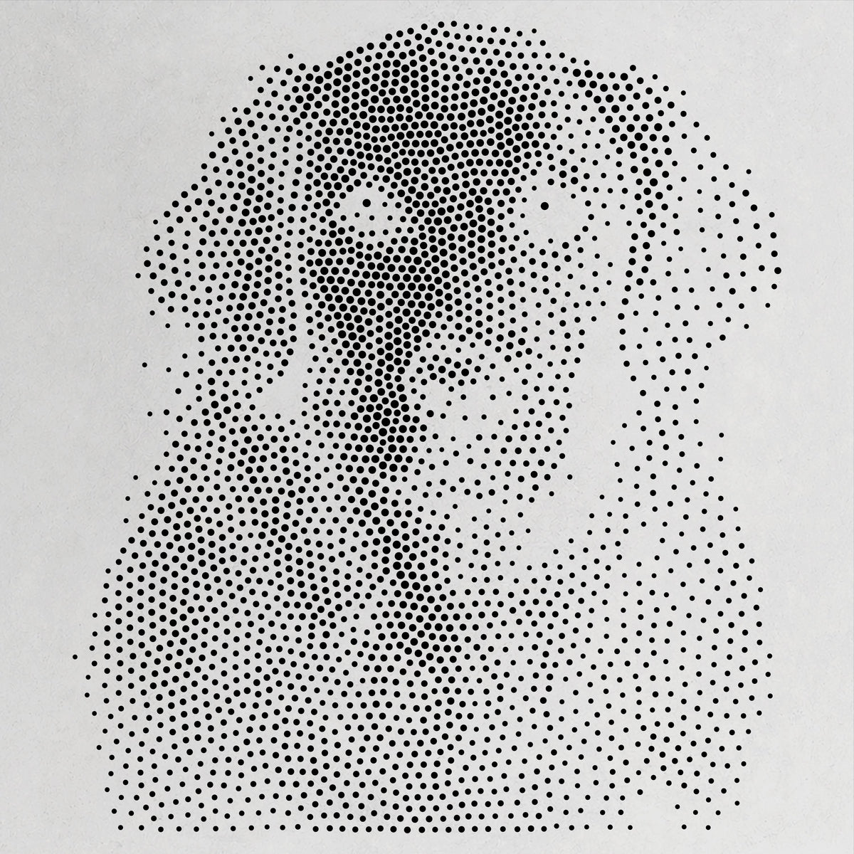 Golden Retriever Dog Stencil | Realistic Mylar Stipple Wall Art, Crafts (Large - 300mm / 12" approx)