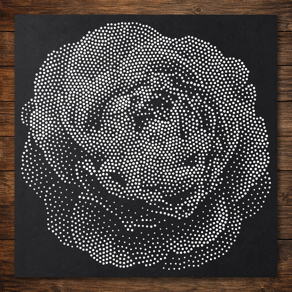 Peony Flower Bloom Stencil | Realistic Mylar Stipple Wall Art, Crafts (Large - 300mm / 12" approx)