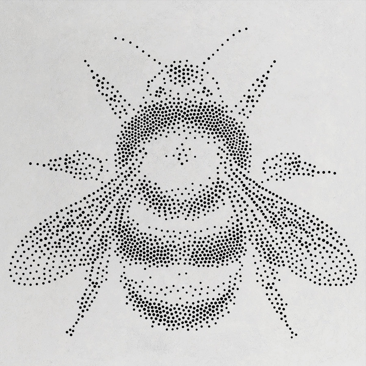 Bumblebee Stencil | Realistic Mylar Stipple Wall Art, Crafts (Large - 300mm / 12" approx)