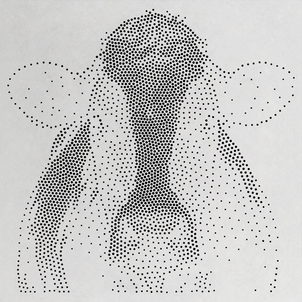 Cow Face Stencil | Realistic Mylar Stipple Wall Art, Crafts (Large - 300mm / 12" approx)
