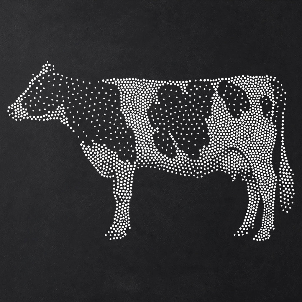 Cow Stencil | Realistic Mylar Stipple Wall Art, Crafts (Large - 300mm / 12" approx)