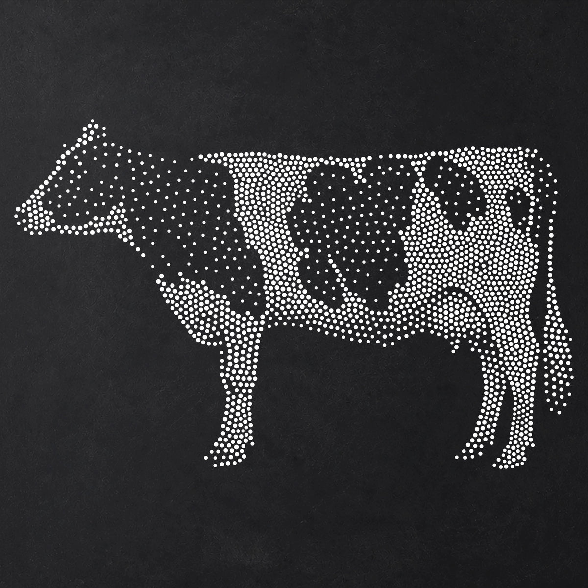 Cow Stencil | Realistic Mylar Stipple Wall Art, Crafts (Large - 300mm / 12" approx)