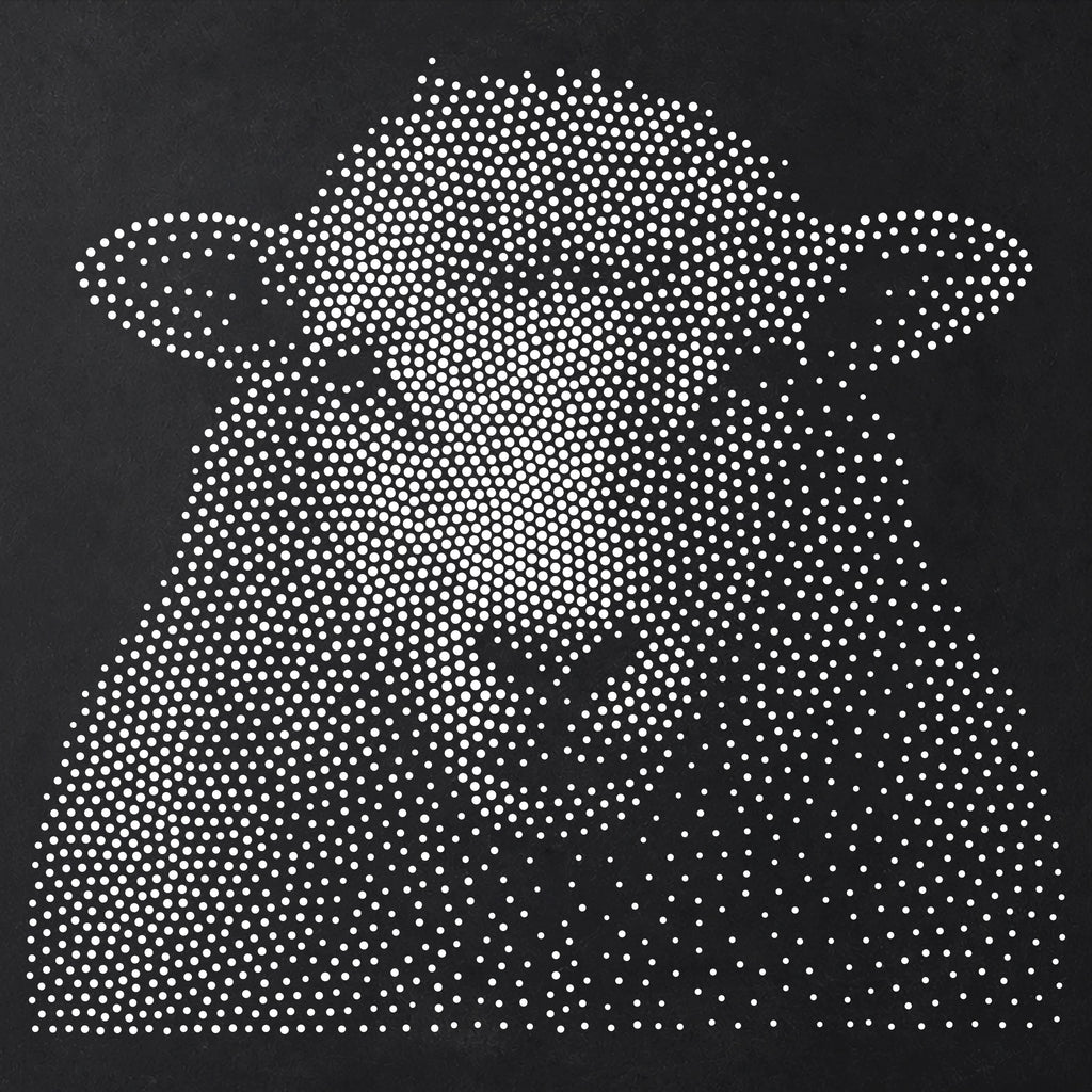 Sheep Face Portrait Stencil | Realistic Mylar Stipple Wall Art, Crafts (Large - 300mm / 12" approx)