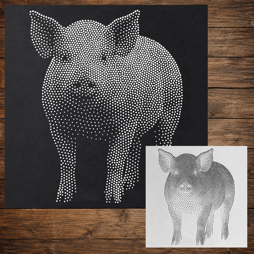 Pig Stencil reusable Mylar stencil, 300 x 300 mm