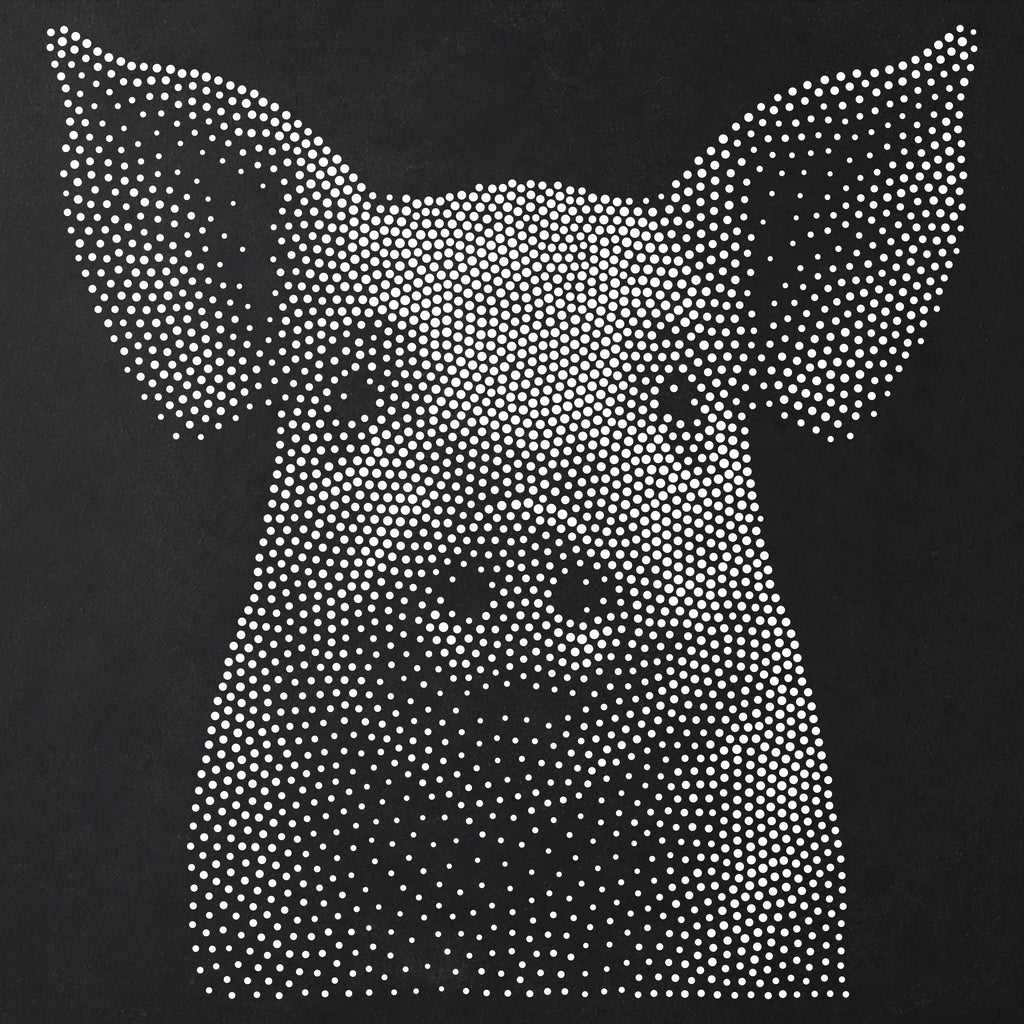 Pig Face Stencil | Realistic Mylar Stipple Wall Art, Crafts (Large - 300mm / 12" approx)