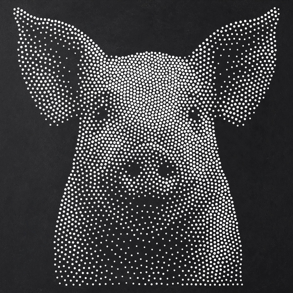 Pig Face Stencil | Realistic Mylar Stipple Wall Art, Crafts (Large - 300mm / 12" approx)