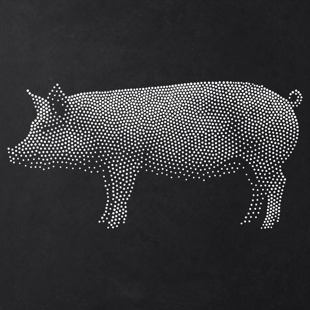 Pig Side Profile Stencil | Realistic Mylar Stipple Wall Art, Crafts (Large - 300mm / 12" approx)