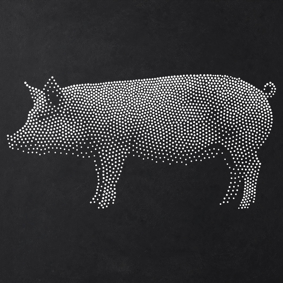 Pig Side Profile Stencil | Realistic Mylar Stipple Wall Art, Crafts (Large - 300mm / 12" approx)