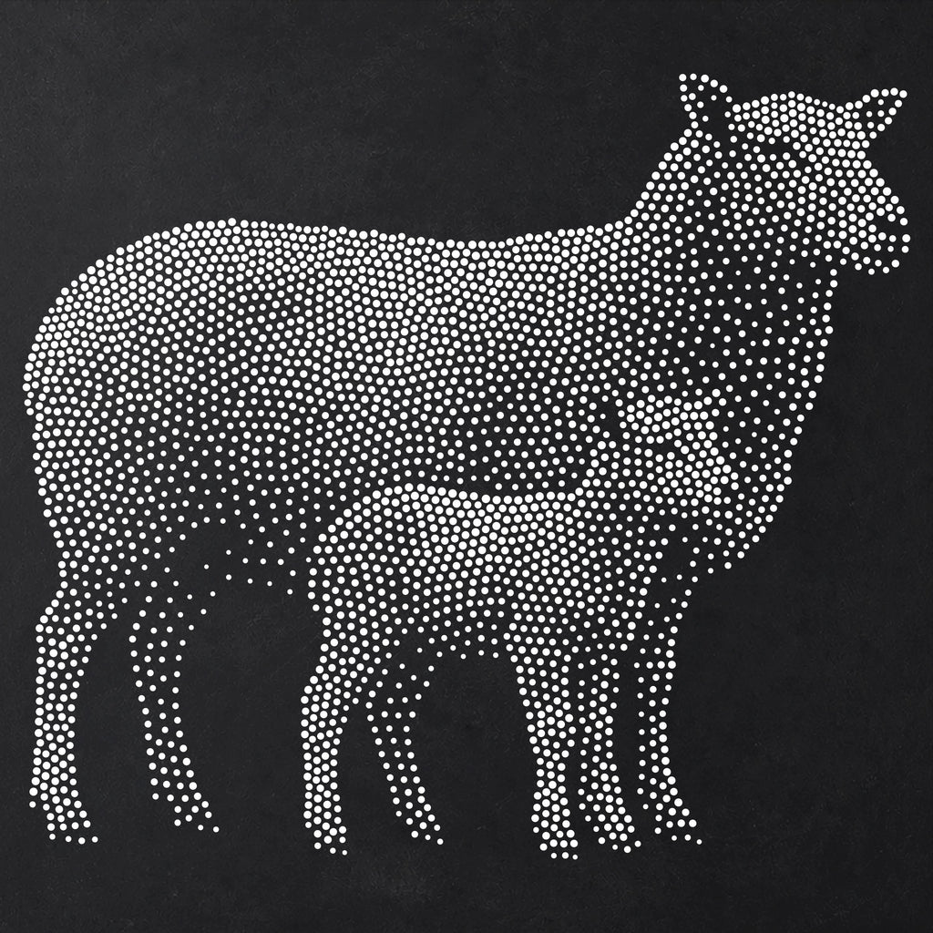 Ewe with Lamb Stencil | Realistic Mylar Stipple Wall Art, Crafts (Large - 300mm / 12" approx)