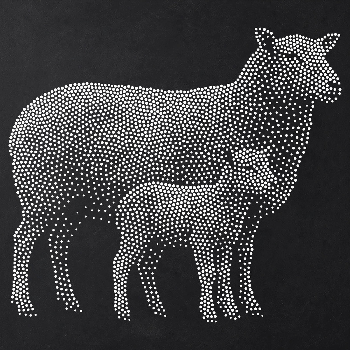 Ewe with Lamb Stencil | Realistic Mylar Stipple Wall Art, Crafts (Large - 300mm / 12" approx)