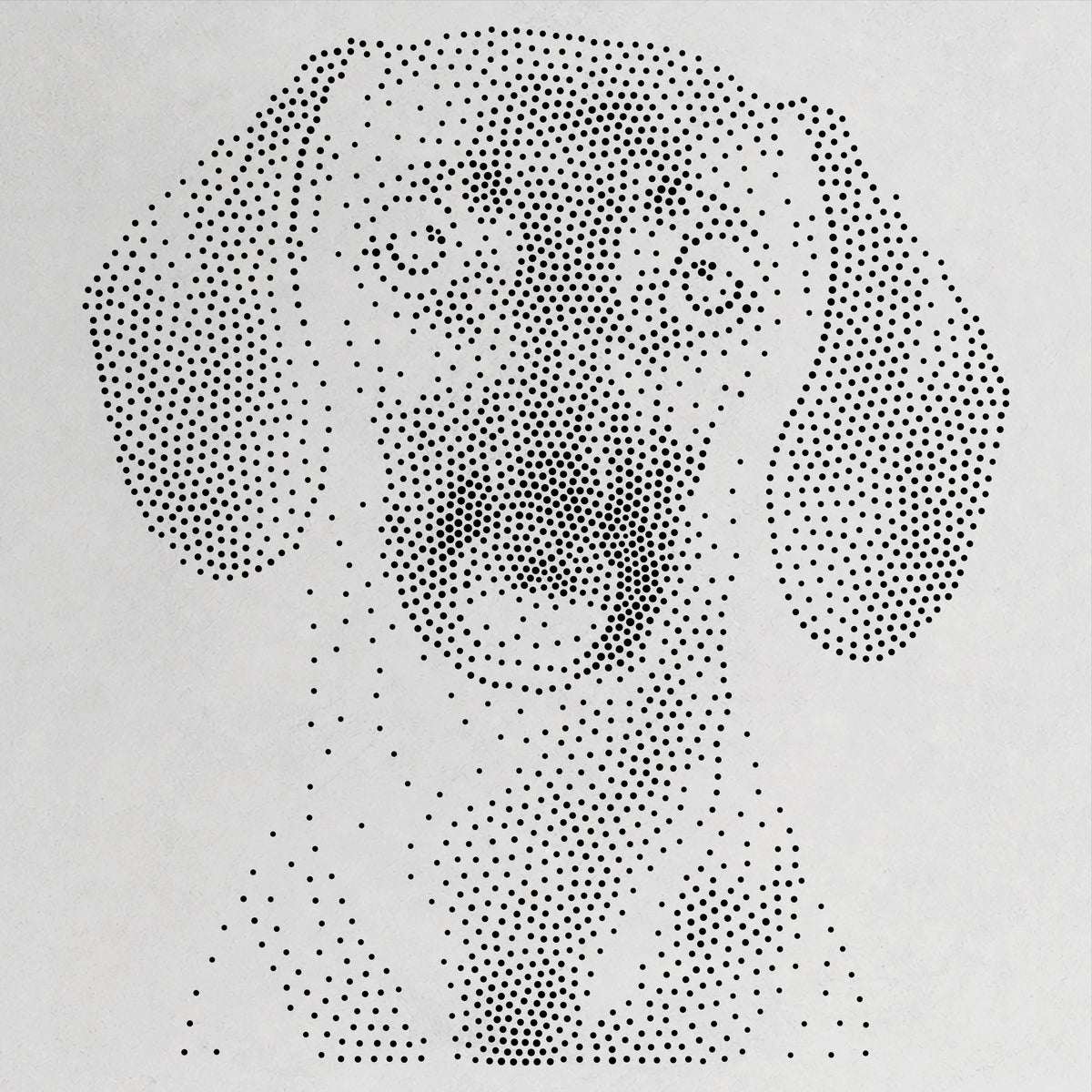 Dachshund Dog Stencil | Realistic Mylar Stipple Wall Art, Crafts (Large - 300mm / 12" approx)
