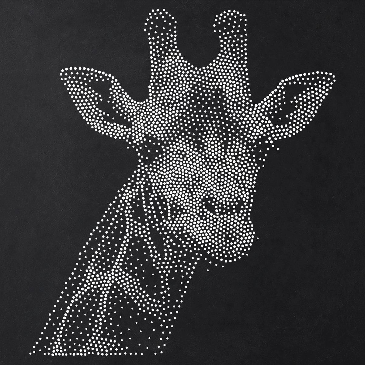 Giraffe Portrait Stencil | Realistic Mylar Stipple Wall Art, Crafts (Large - 300mm / 12" approx)