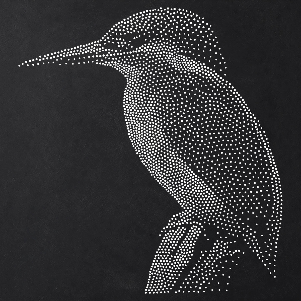 Kingfisher Bird Stencil | Realistic Mylar Stipple Wall Art, Crafts (Large - 300mm / 12" approx)
