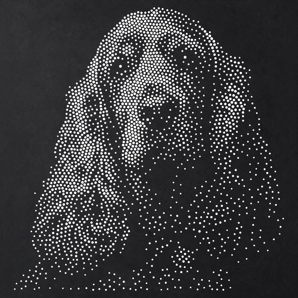 Cocker Spaniel Dog Stencil | Realistic Mylar Stipple Wall Art, Crafts (Large - 300mm / 12" approx)
