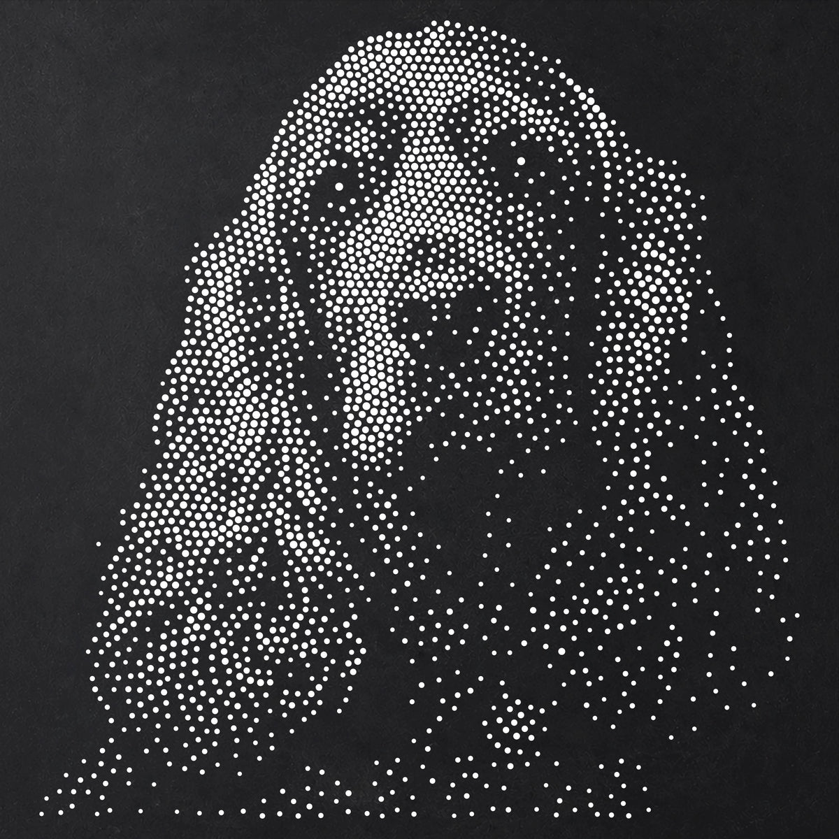 Cocker Spaniel Dog Stencil | Realistic Mylar Stipple Wall Art, Crafts (Large - 300mm / 12" approx)