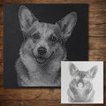 Corgi Dog Stencil reusable Mylar stencil, 300 x 300 mm