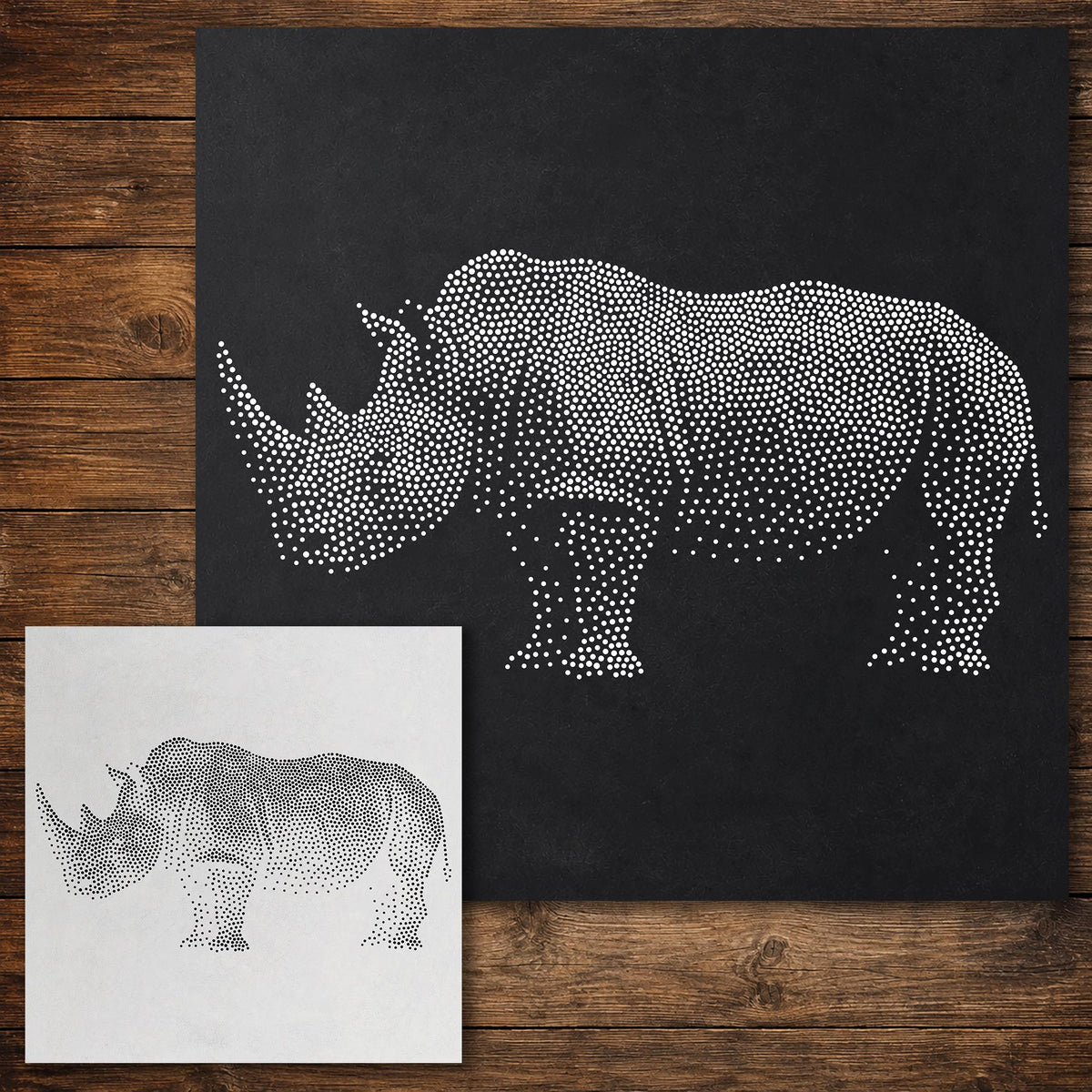 Rhino Stencil reusable Mylar stencil, 300 x 300 mm