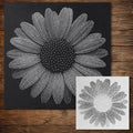 Daisy Flower Stencil reusable Mylar stencil, 300 x 300 mm