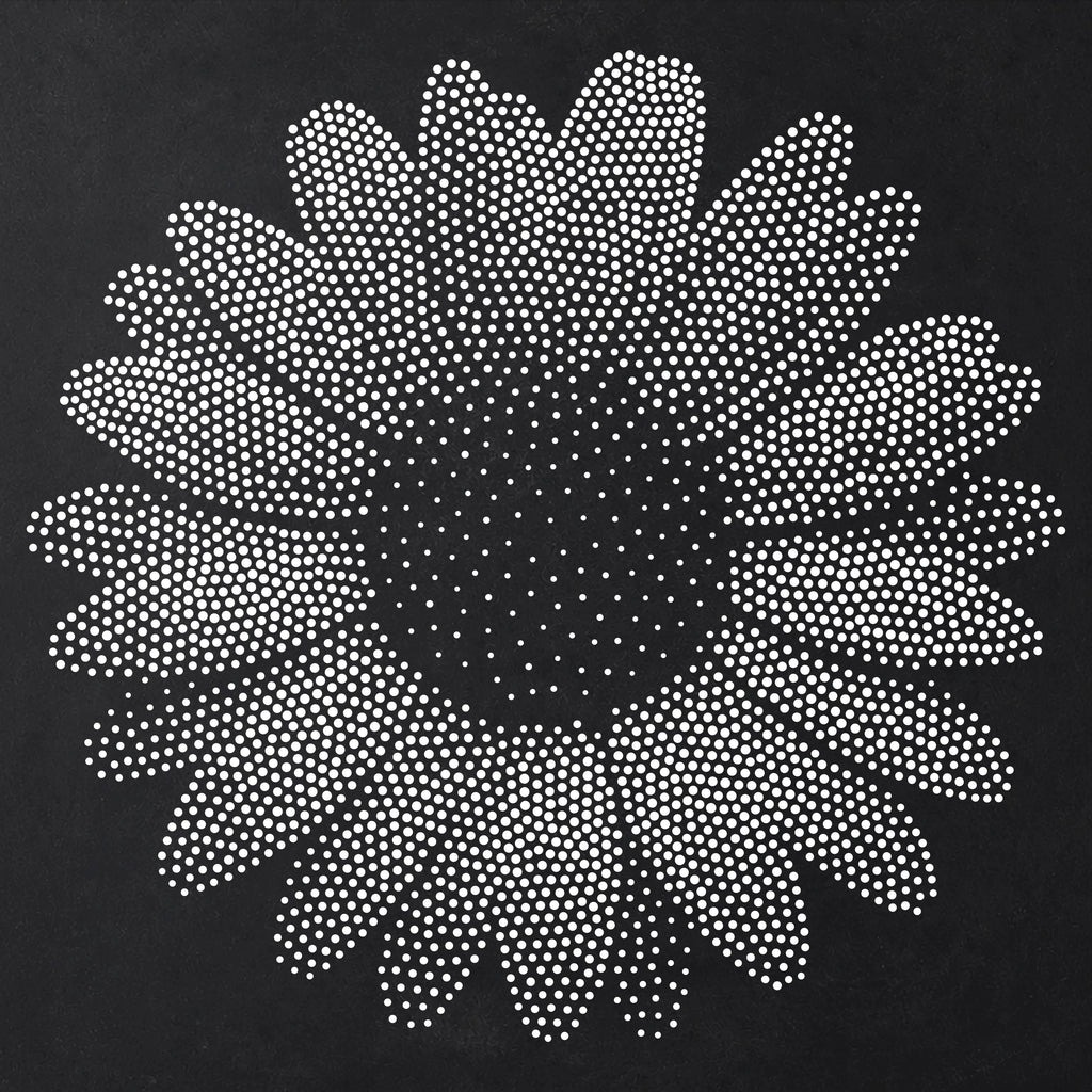 Daisy Flower Stencil | Realistic Mylar Stipple Wall Art, Crafts (Large - 300mm / 12" approx)