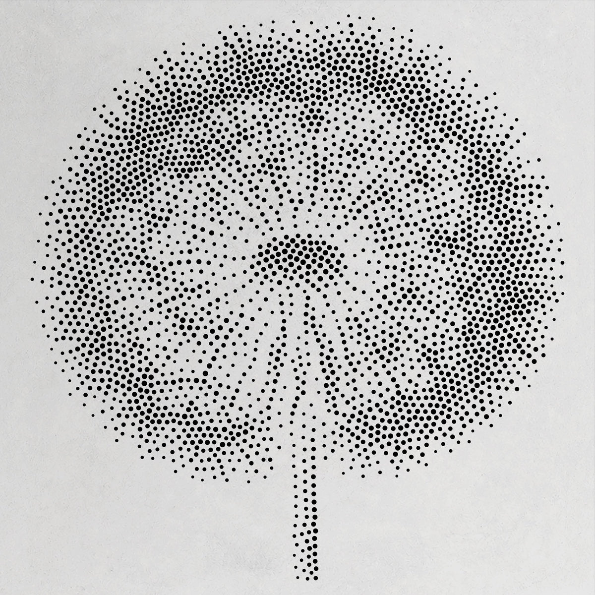Dandelion Seed Head Stencil | Realistic Mylar Stipple Wall Art, Crafts (Large - 300mm / 12" approx)