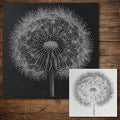 Dandelion Seed Head Stencil reusable Mylar stencil, 300 x 300 mm