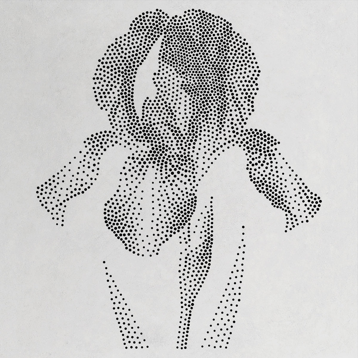 Iris Flower Stencil | Realistic Mylar Stipple Wall Art, Crafts (Large - 300mm / 12" approx)