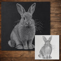 Rabbit Stencil reusable Mylar stencil, 300 x 300 mm