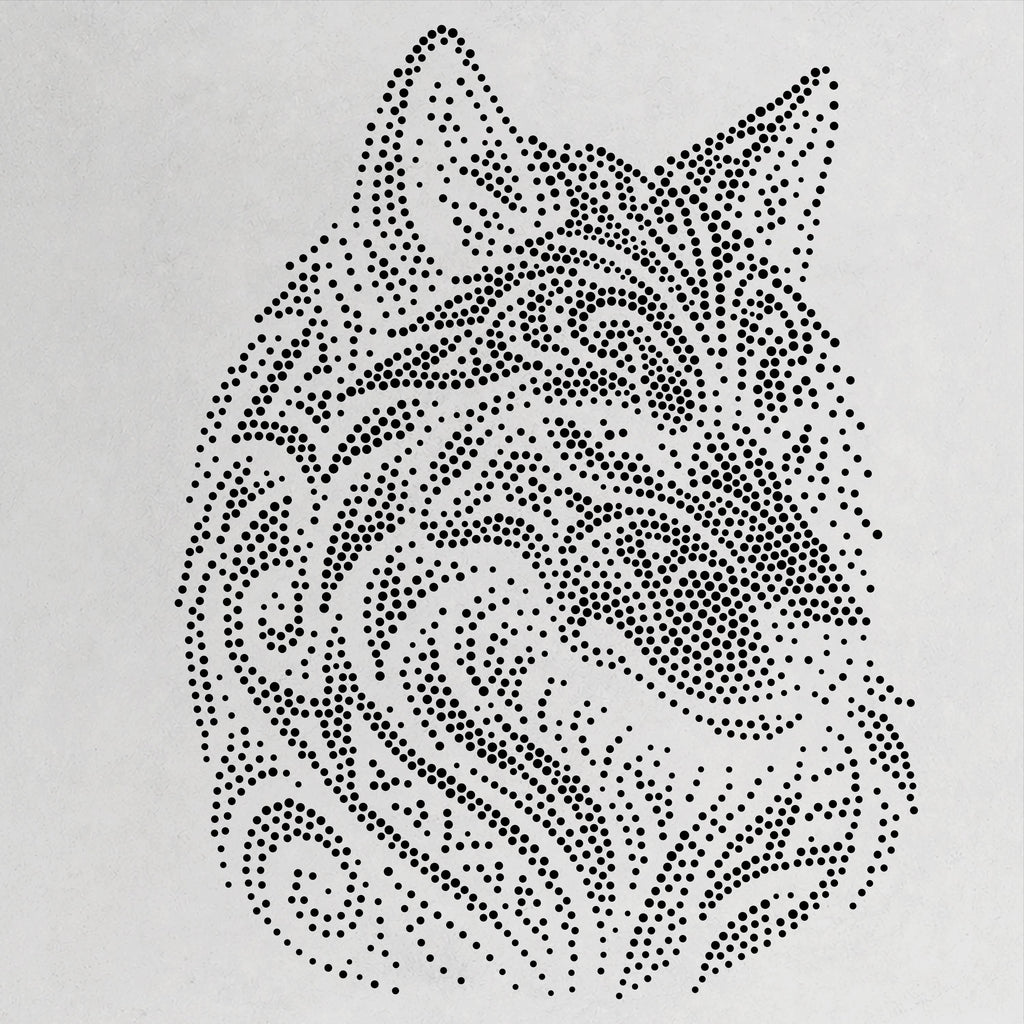 Tribal Wolf Head Stencil | Realistic & Highly Detailed DIY Mylar Wall Art, Stipple Art Crafts (Large - 300mm / 12" approx)