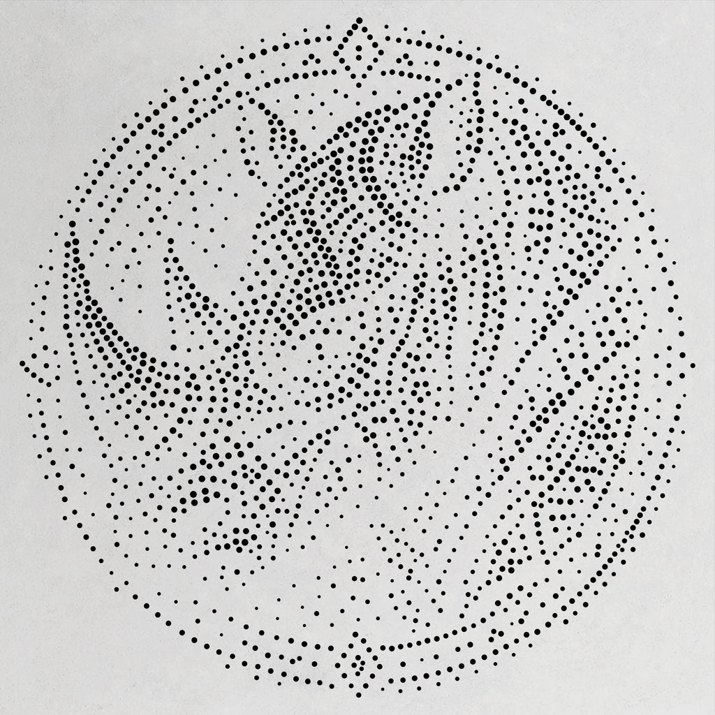 Tribal Rhino Mandala Stencil | Realistic & Highly Detailed DIY Mylar Wall Art, Stipple Art Crafts (Large - 300mm / 12" approx)
