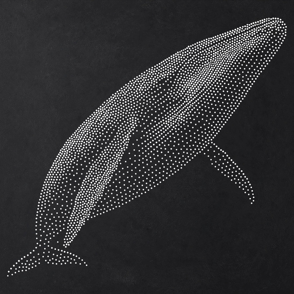 Blue Whale Stencil | Realistic Mylar Stipple Wall Art, Crafts (Large - 300mm / 12" approx)