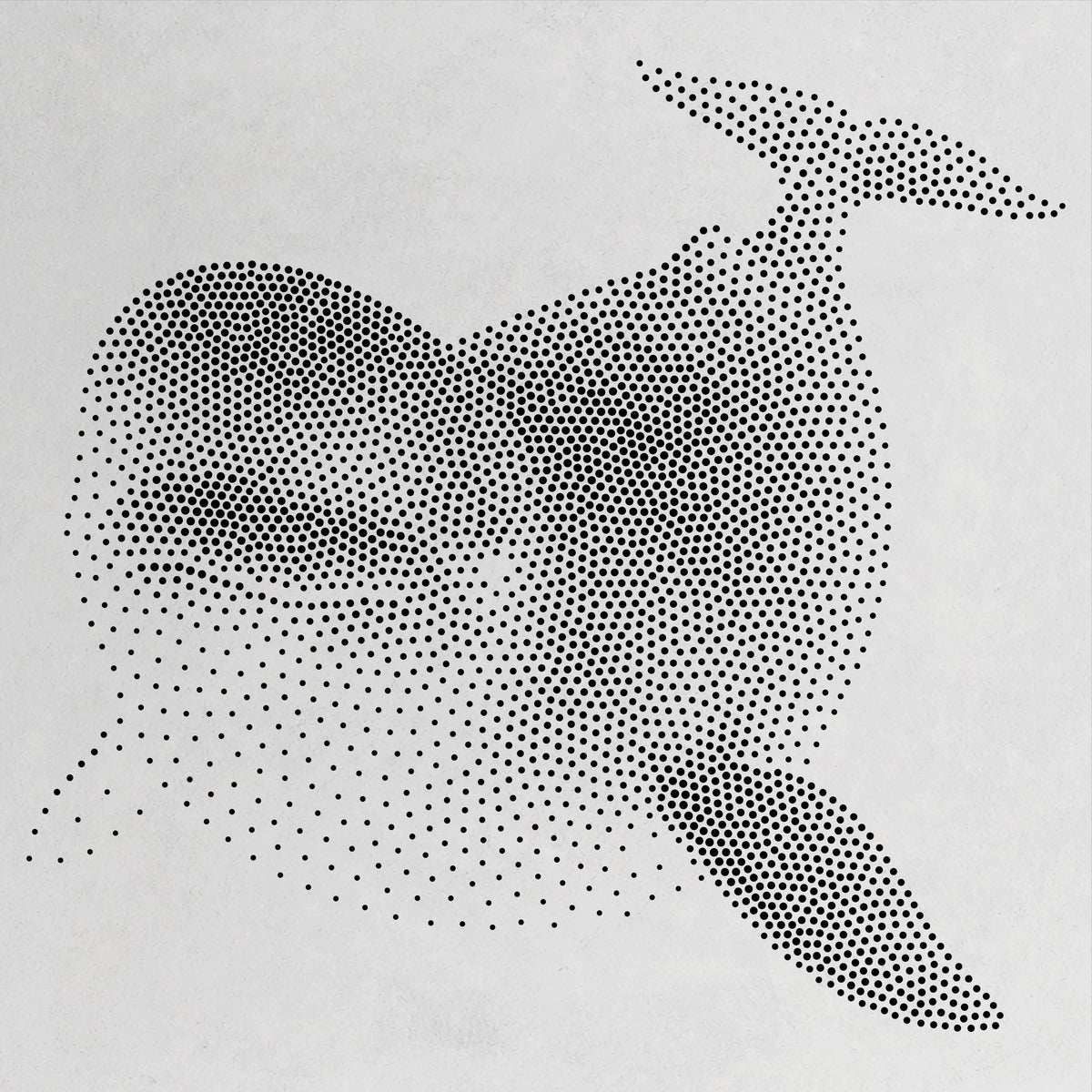 Beluga Whale Stencil | Realistic Mylar Stipple Wall Art, Crafts (Large - 300mm / 12" approx)