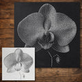 Orchid Flower Stencil reusable Mylar stencil, 300 x 300 mm