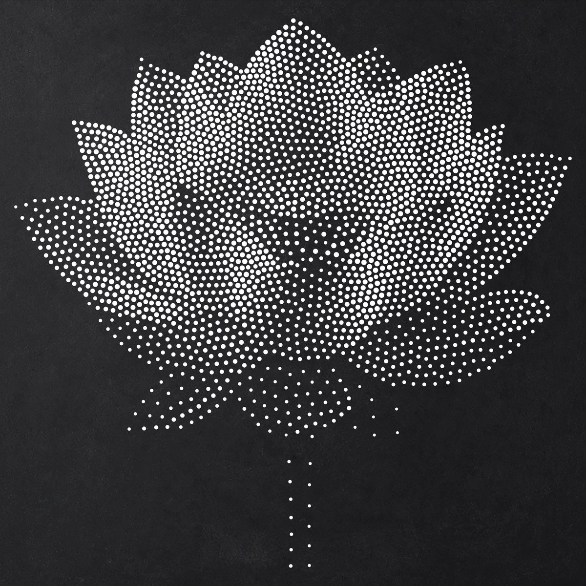 Lotus Flower Stencil | Realistic Mylar Stipple Wall Art, Crafts (Large - 300mm / 12" approx)