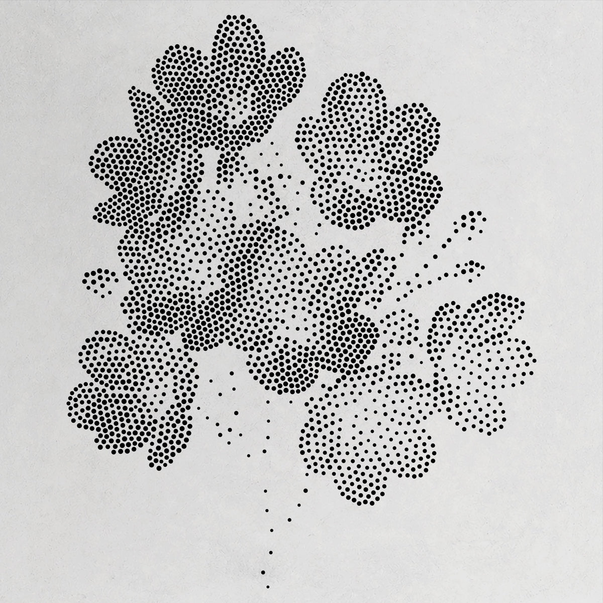 Cherry Blossom Stencil | Realistic Mylar Stipple Wall Art, Crafts (Large - 300mm / 12" approx)