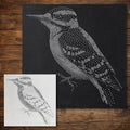 Woodpecker Bird Stencil reusable Mylar stencil, 300 x 300 mm