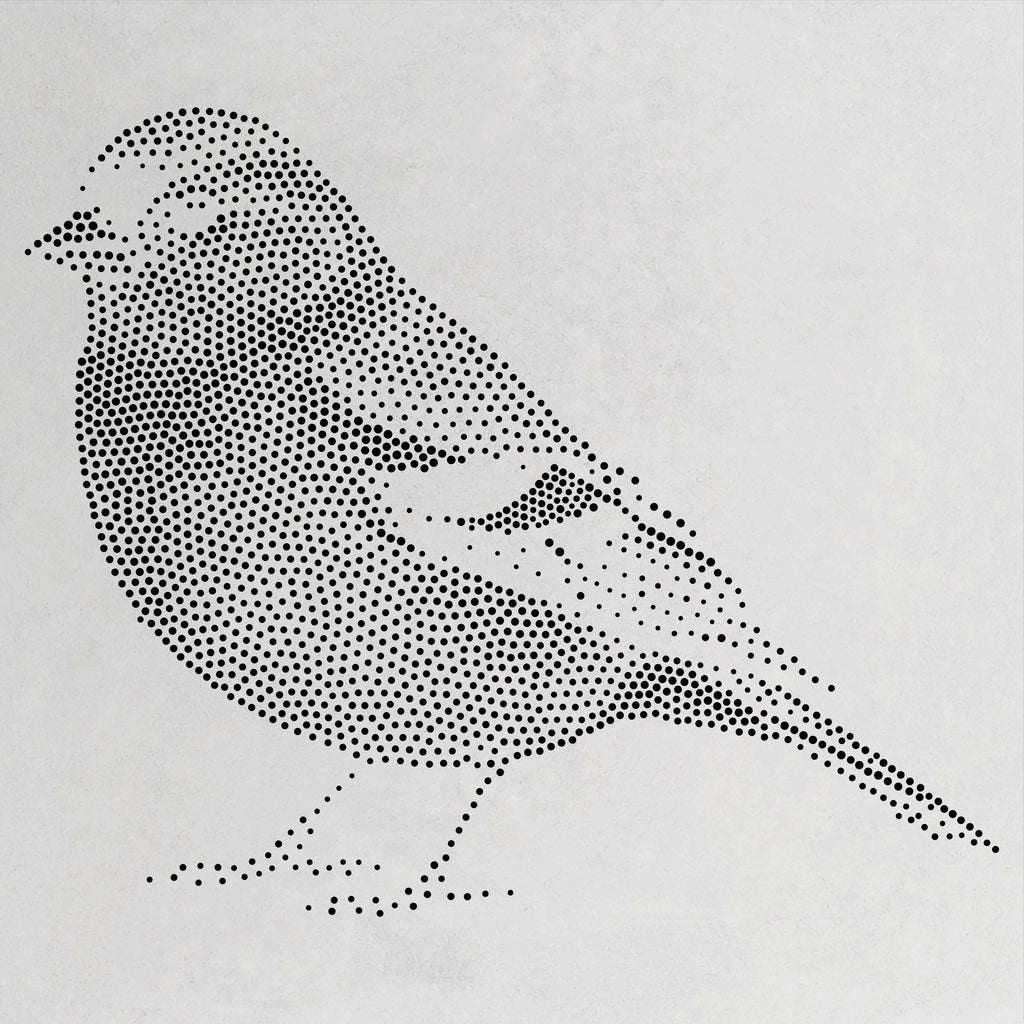 Chaffinch Bird Stencil | Realistic Mylar Stipple Wall Art, Crafts (Large - 300mm / 12" approx)