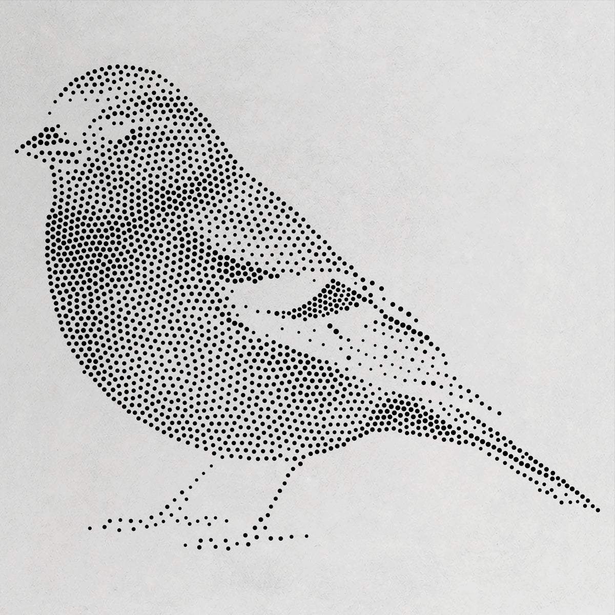 Chaffinch Bird Stencil | Realistic Mylar Stipple Wall Art, Crafts (Large - 300mm / 12" approx)