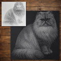 Persian Cat Stencil reusable Mylar stencil, 300 x 300 mm
