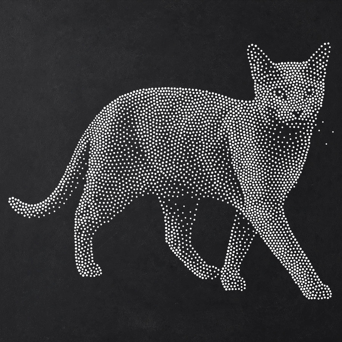 Russian Blue Cat Stencil | Realistic Mylar Stipple Wall Art, Crafts (Large - 300mm / 12" approx)