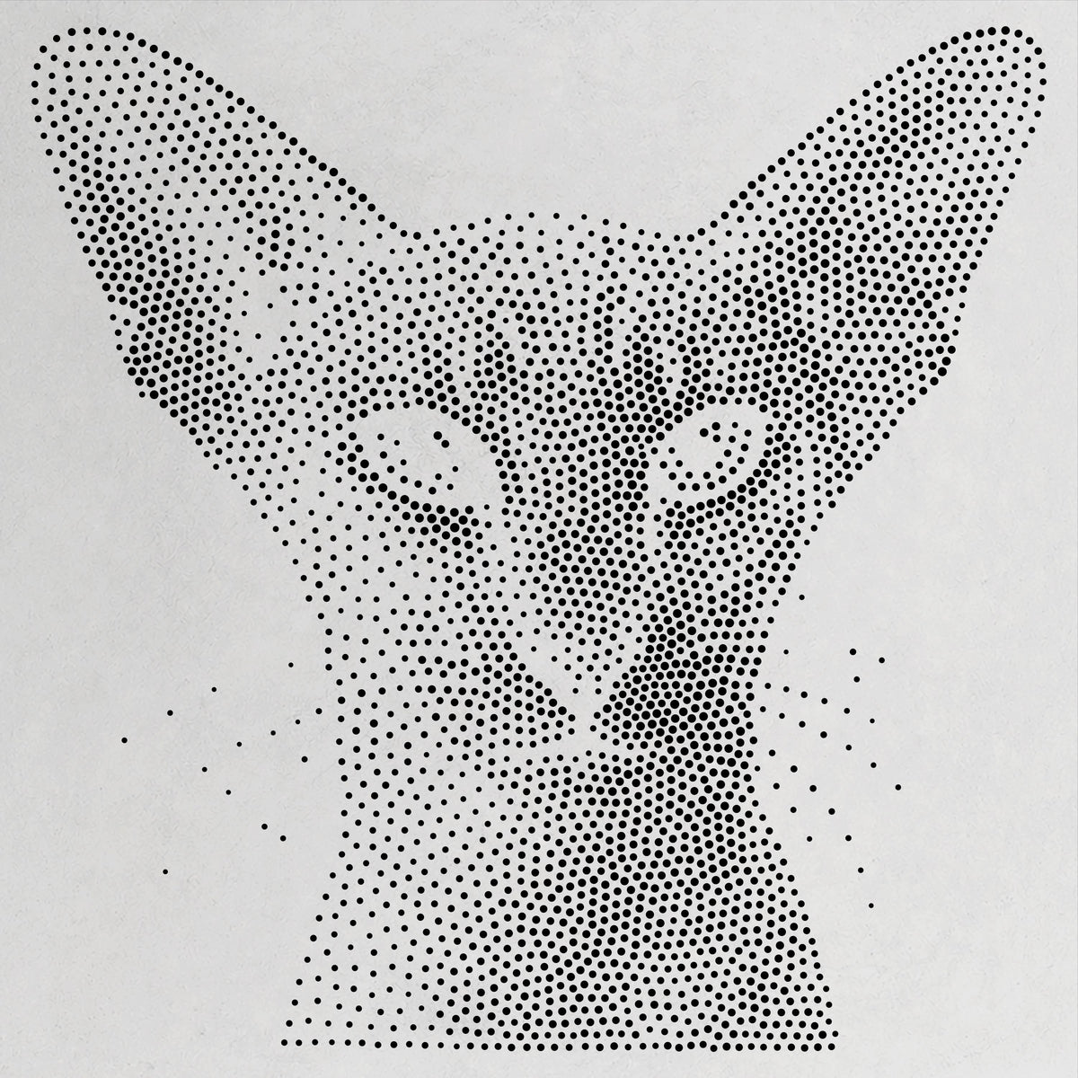 Oriental Shorthair Cat Stencil | Realistic Mylar Stipple Wall Art, Crafts (Large - 300mm / 12" approx)
