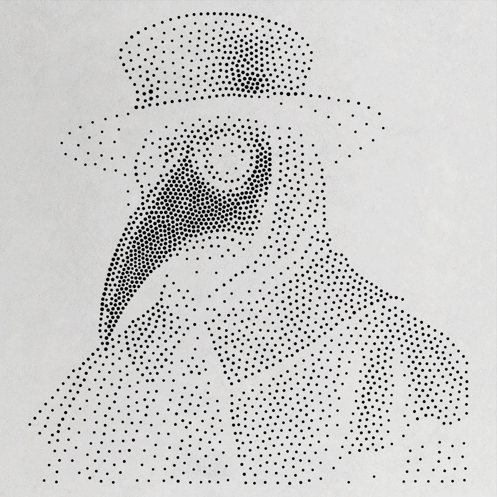 Plague Doctor Halloween Stencil | Realistic Mylar Stipple Wall Art, Crafts (Large - 300mm / 12" approx)
