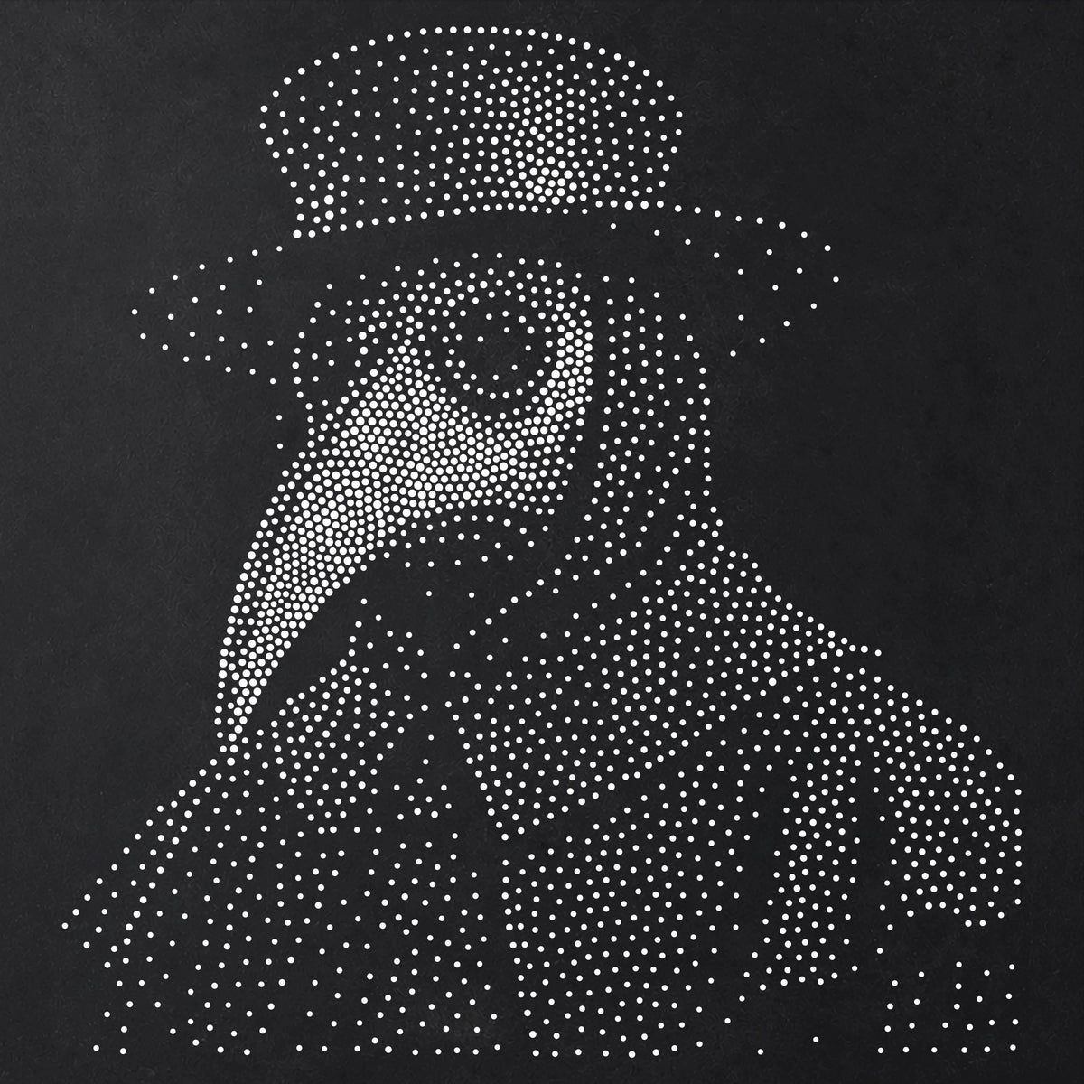 Plague Doctor Halloween Stencil | Realistic Mylar Stipple Wall Art, Crafts (Large - 300mm / 12" approx)