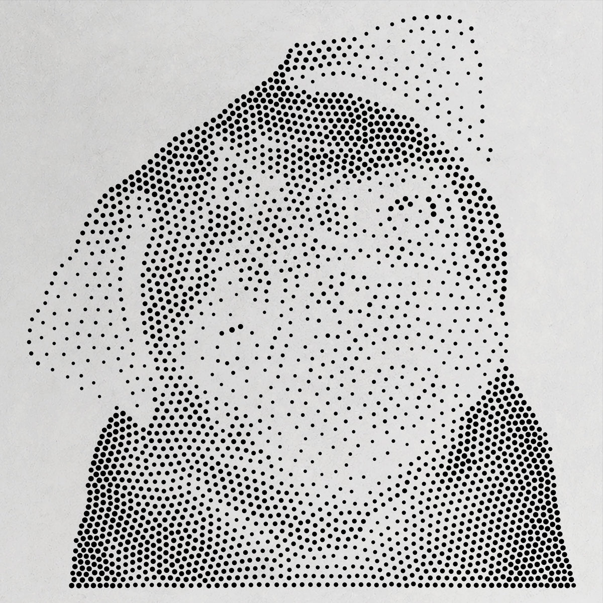 Funny Pug Dog Stencil | Realistic Mylar Stipple Wall Art, Crafts (Large - 300mm / 12" approx)