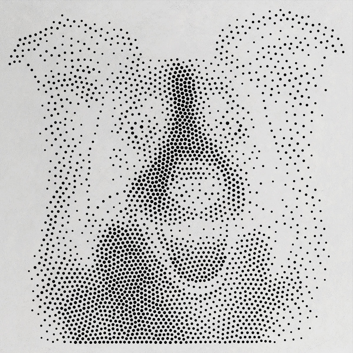 Border Collie Dog Stencil | Realistic Mylar Stipple Wall Art, Crafts (Large - 300mm / 12" approx)