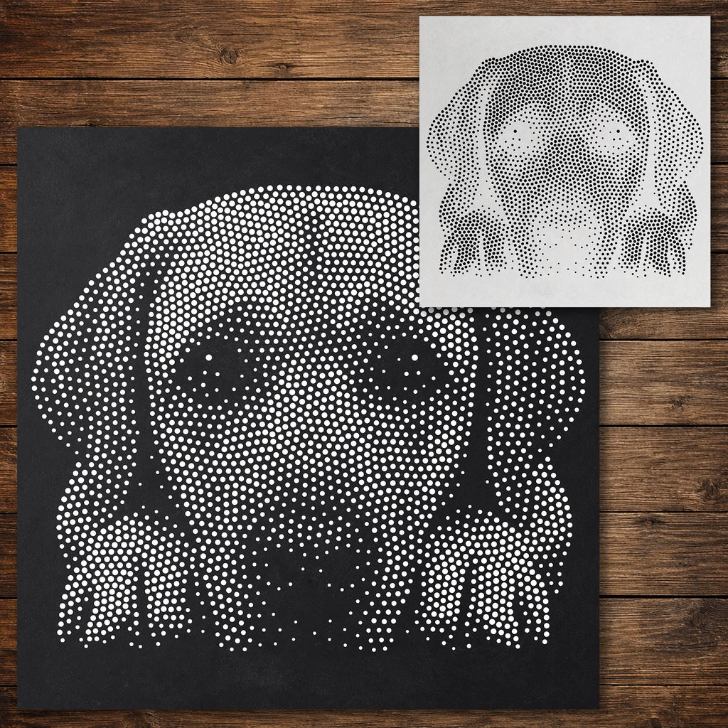Labrador Retriever Stencil reusable Mylar stencil, 300 x 300 mm