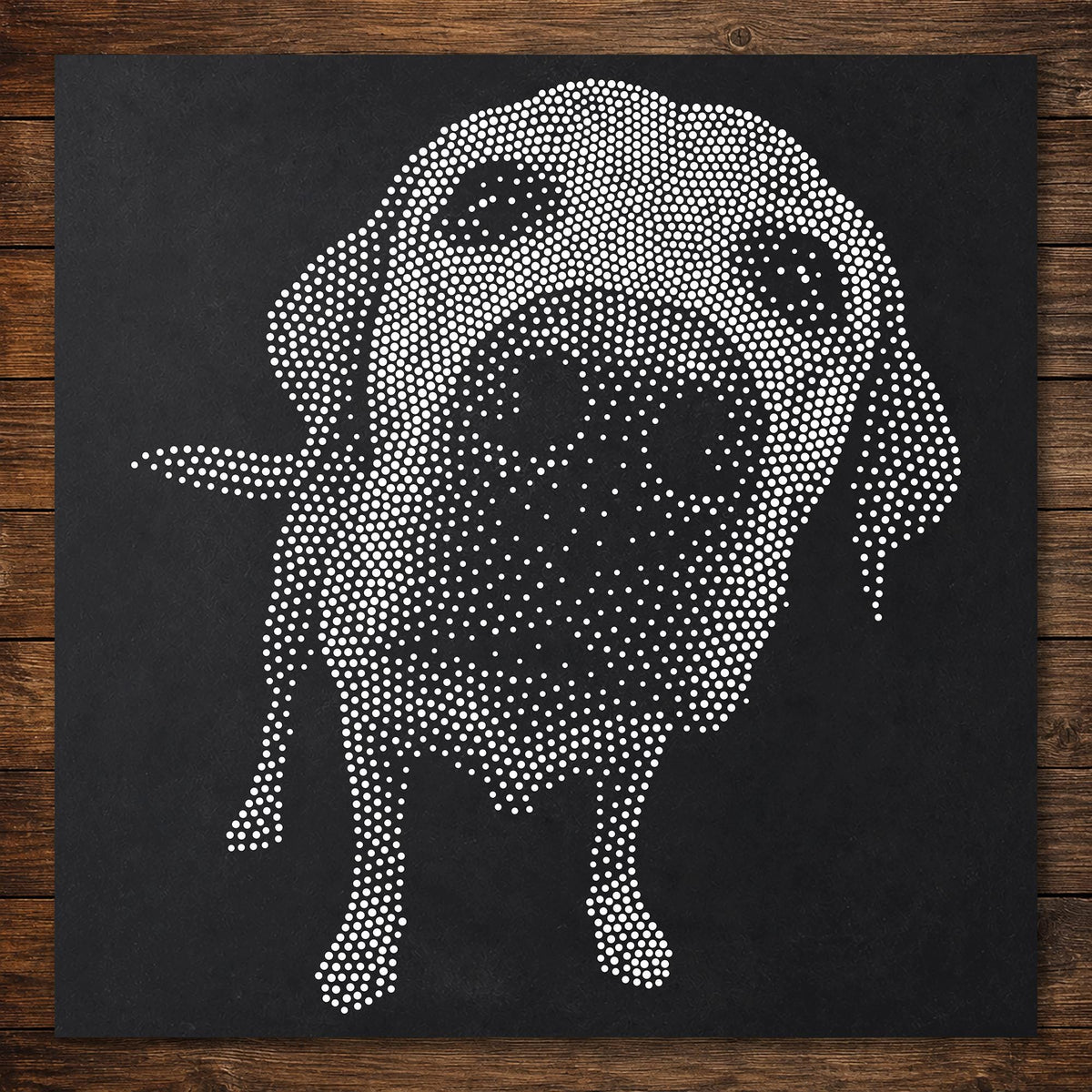 Labrador Retriever Nose Close Up Dog Stencil | Realistic Mylar Stipple Wall Art, Crafts (Large - 300mm / 12" approx)