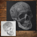 Human Skull #1 Stencil reusable Mylar stencil, 300 x 300 mm