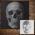 Human Skull #2 Stencil reusable Mylar stencil, 300 x 300 mm