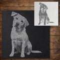Labrador Retriever Alert Dog Stencil reusable Mylar stencil, 300 x 300 mm